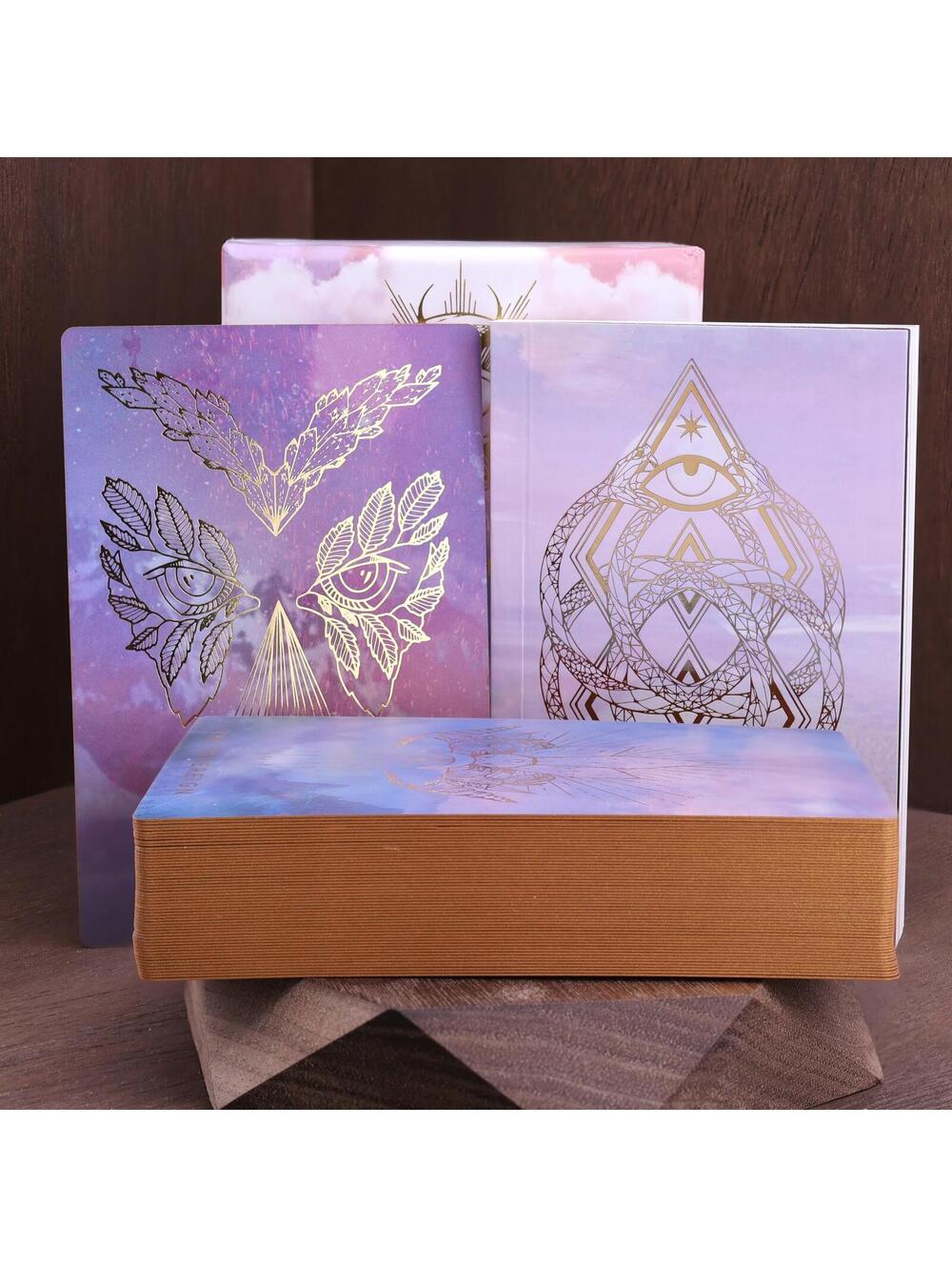 OOP Threads of Fate Lumen Oracle Deck Guidebook Holographic Gold Foil EUC HTF - Picture 5 of 9